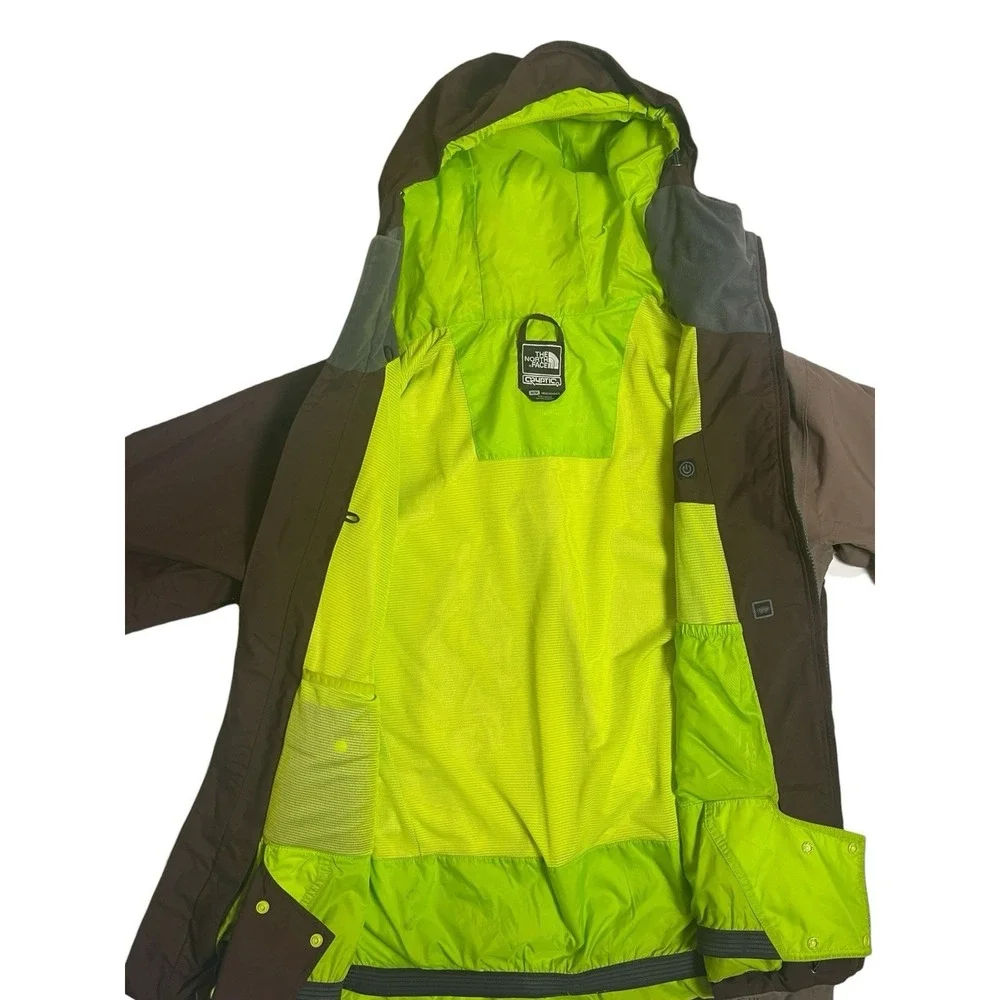 The North Face Cryptic HyVent Parka Jacket‎ Mens M Brown/Green Full Zip  REECO